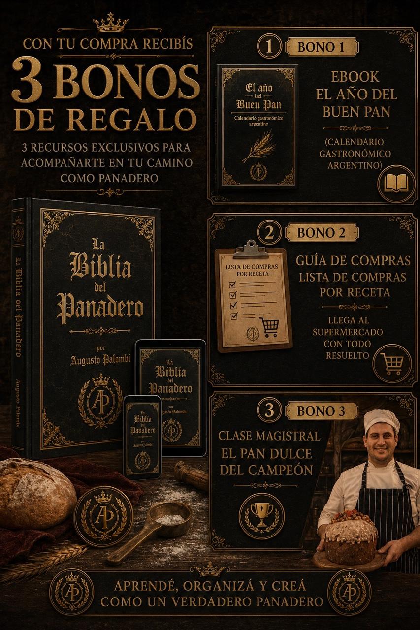 La Biblia del Panadero - Augusto Palombi + 3 BONOS de regalo
