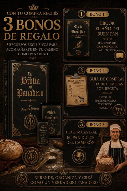 La Biblia del Panadero - Augusto Palombi + 3 BONOS de regalo